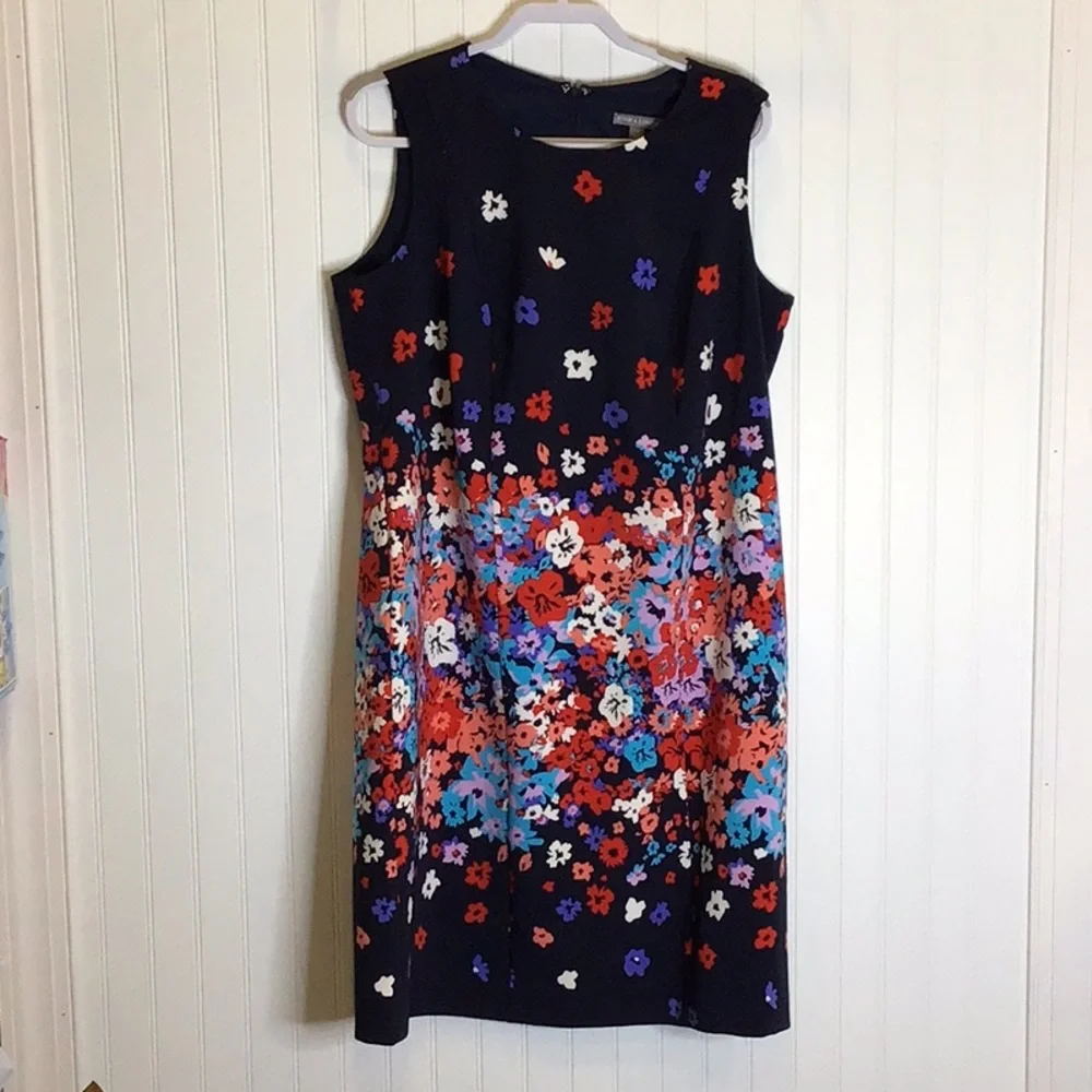 Jessica London Floral Sleeveless Dress Plus Size 18W_4